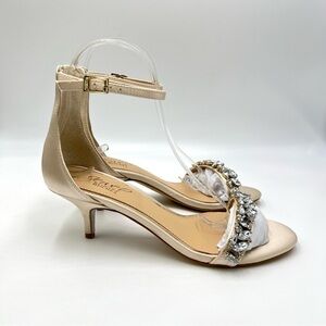 jewel badgley mischka anastasia mesh peep toe dress booties JIMMY CHOO Bing Boot 100 Ballet Pink Suede and Mesh Ankle Boots with  Crystal Embellishment - BINGBOOT100ZPK0C5472